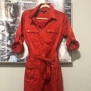 Women's Red Zip Up Dress